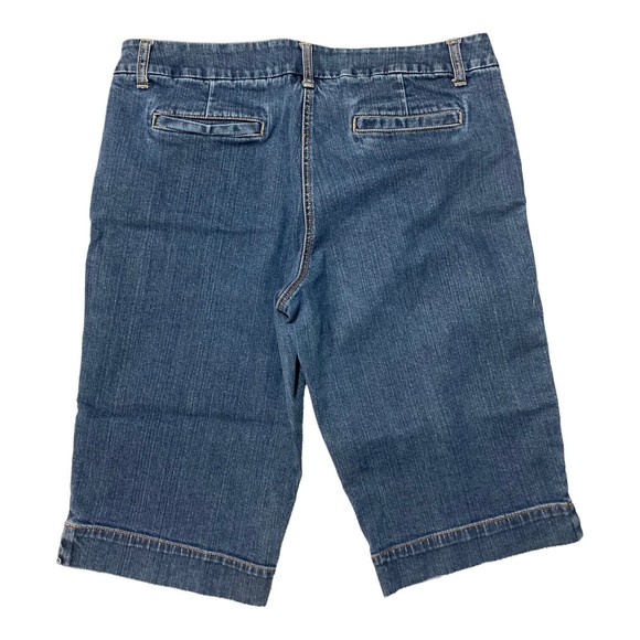 NEW YORK & COMPANY Jeans Women's 16 Low Rise Capri Cropped Dark Wash Denim - Picture 2 of 5